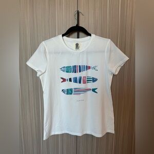 NWOT Watercolor Fish Graphic TShirt